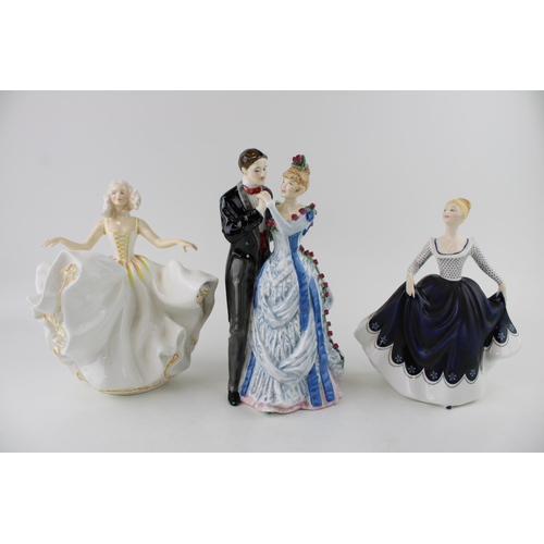 168 - Boxed Royal Doulton figures 'Lisa' HN 2310, 'Anniversary' HN 3625 and 'Sweet Seventeen' HN 2734. Hei... 