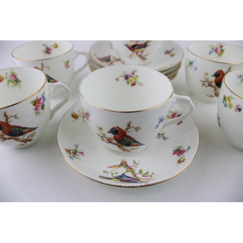 169 - Royal Doulton 'Exotic Bird' pattern cups and saucers. (12)