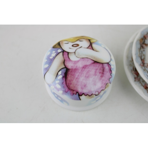 172 - Royal Doulton Snowman trinket dish with a Brambly Hedge miniature cup and saucer (2).