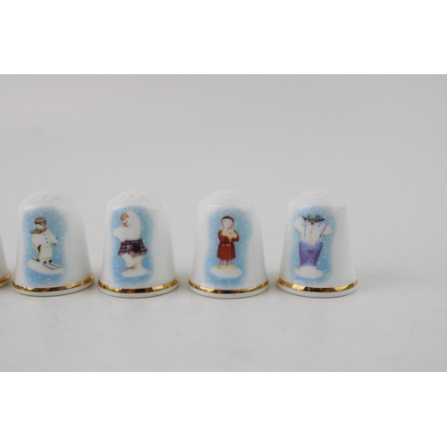 173 - Six Royal Doulton The Snowman thimbles of varying designs (6 - 2 the same).