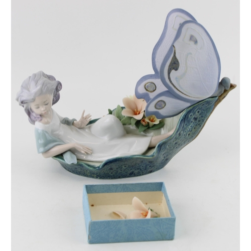 45 - Lladro figure 'Fantasy Ride' 8124 (damage to one flower).