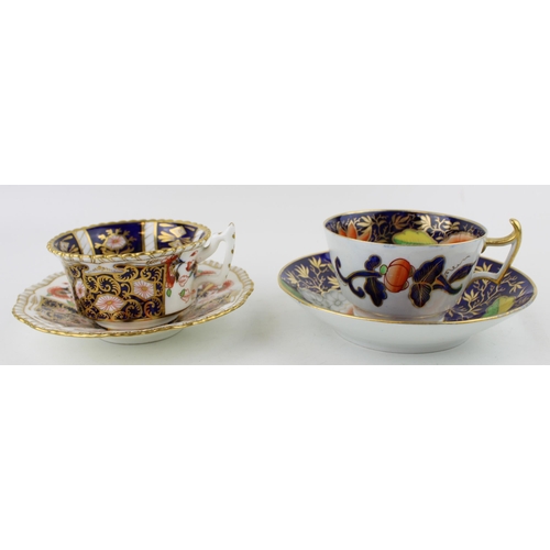 65 - A Coalport cup and saucer, imari style decoration, circa 1895, with an unmarked cup and saucer, John... 