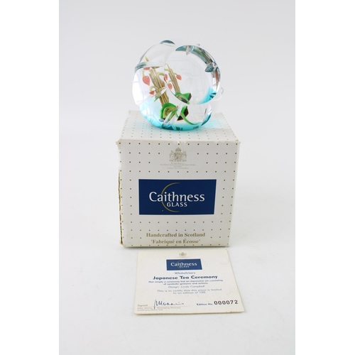 92 - Boxed Caithness limited edition paperweight 'Japanese Tea Ceremony', with certificate.