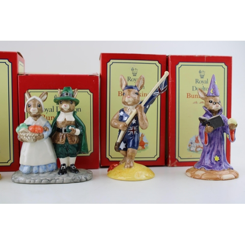 231 - Boxed limited edition Royal Doulton Bunnykins figures to include Juggler, Sydney, Federation, Pilgri... 