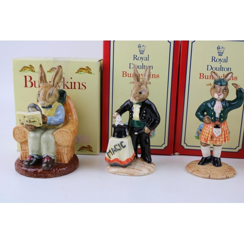 234 - Boxed limited edition Royal Doulton Bunnykins figures to include Scotsman, Magician, Mandarain and C... 