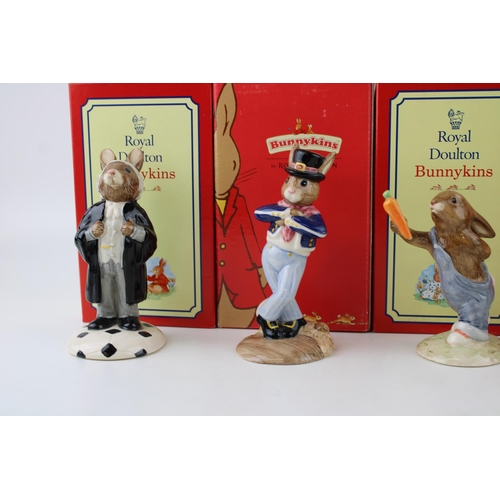 238 - Boxed Royal Doulton Bunnykins figures to include Eskimo, Hornpiper, Gardener, Lawyer and Mother's Da... 