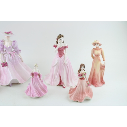 248 - A collection of Coalport figures to include 'Barbara Ann' Ladies of Fashion, 'Sarah', 'Chantilly Lac... 