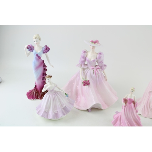 248 - A collection of Coalport figures to include 'Barbara Ann' Ladies of Fashion, 'Sarah', 'Chantilly Lac... 