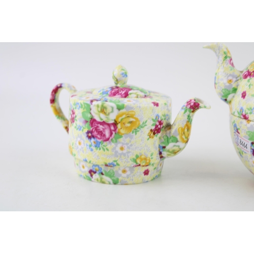 260 - A 'Lord Nelson Ware' 'chinz type pattern, tea for one together with a miniature tea pot. Height 14cm... 