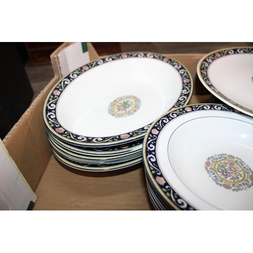 261 - A collection of Wedgwood Runnymede W4472 dinner ware to include five 28cm x 20cm oval serving bowls,... 