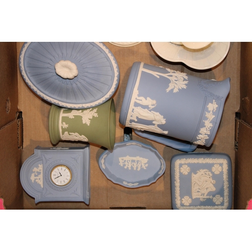 270 - A collection of Wedgwood Jasperware and Queensware items to include   Wedgwood Blue and Sage Green i... 