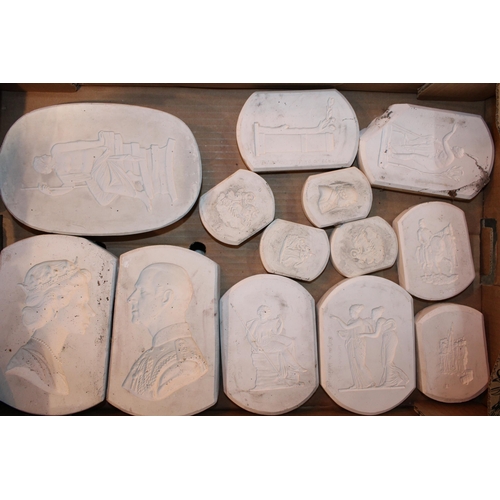 277 - A collection of Wedgwood and similar plaster relief moulds as used in the ceramics industry.  To inc... 