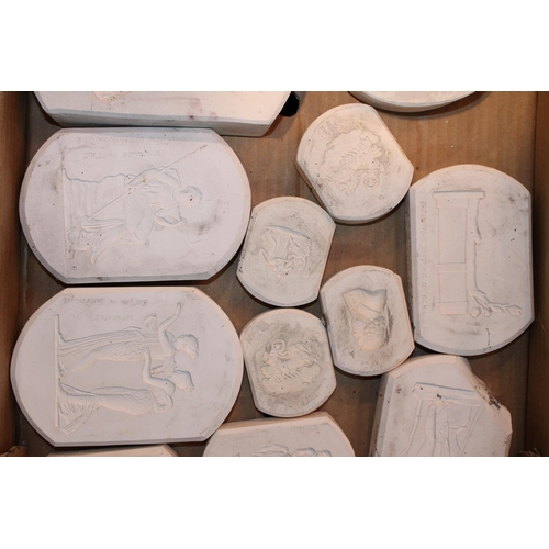 277 - A collection of Wedgwood and similar plaster relief moulds as used in the ceramics industry.  To inc... 