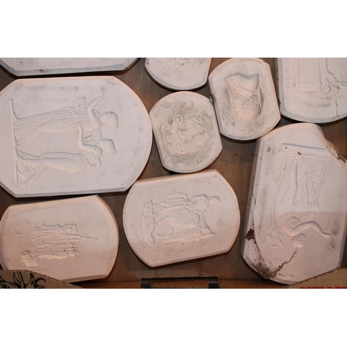 A Collection Of Wedgwood And Similar Plaster Relief Moulds As Used In