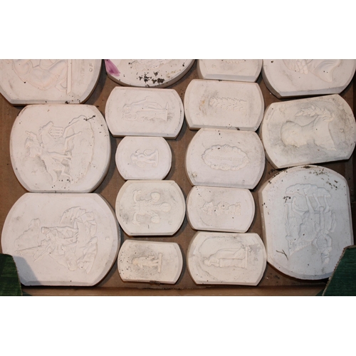 278 - A collection of Wedgwood and similar plaster relief moulds as used in the ceramics industry. To incl... 