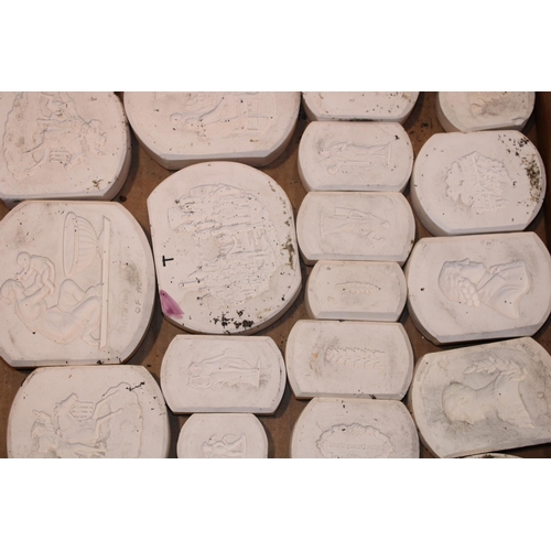 278 - A collection of Wedgwood and similar plaster relief moulds as used in the ceramics industry. To incl... 