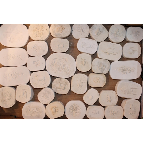 279 - A collection of Wedgwood and similar plaster relief moulds as used in the ceramics industry.  To inc... 