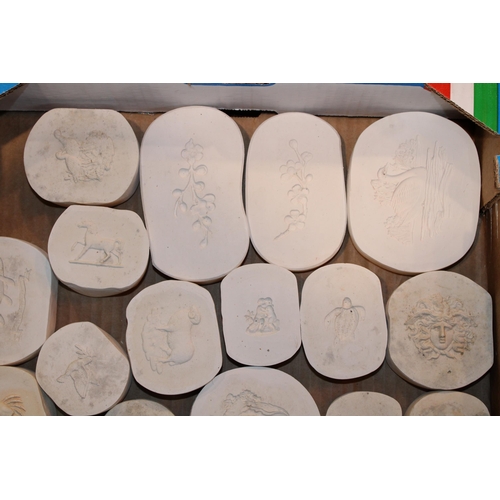 279 - A collection of Wedgwood and similar plaster relief moulds as used in the ceramics industry.  To inc... 