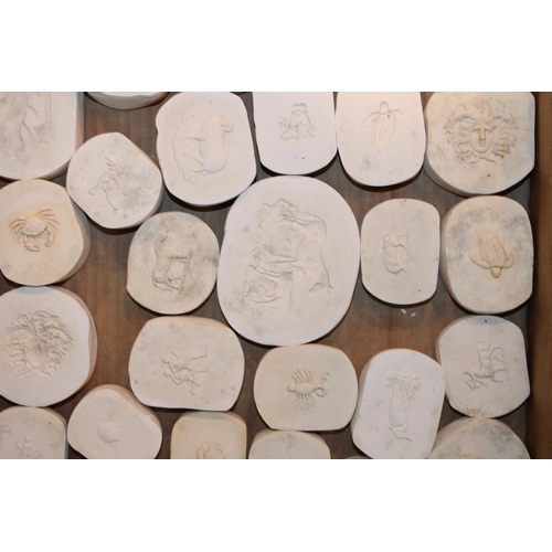 279 - A collection of Wedgwood and similar plaster relief moulds as used in the ceramics industry.  To inc... 