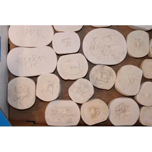 279 - A collection of Wedgwood and similar plaster relief moulds as used in the ceramics industry.  To inc... 