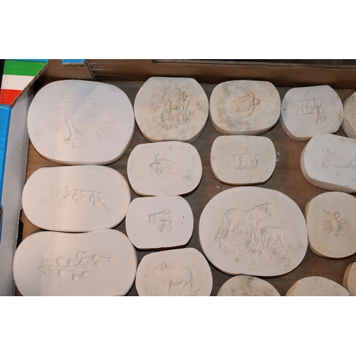 279 - A collection of Wedgwood and similar plaster relief moulds as used in the ceramics industry.  To inc... 