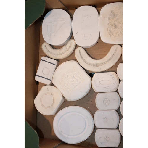 280 - A collection of Wedgwood and similar plaster relief moulds as used in the ceramics industry.  To inc... 