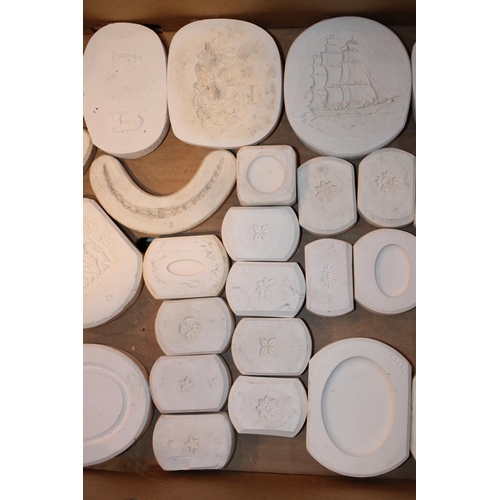 280 - A collection of Wedgwood and similar plaster relief moulds as used in the ceramics industry.  To inc... 