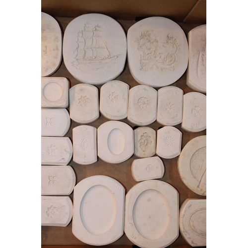 280 - A collection of Wedgwood and similar plaster relief moulds as used in the ceramics industry.  To inc... 