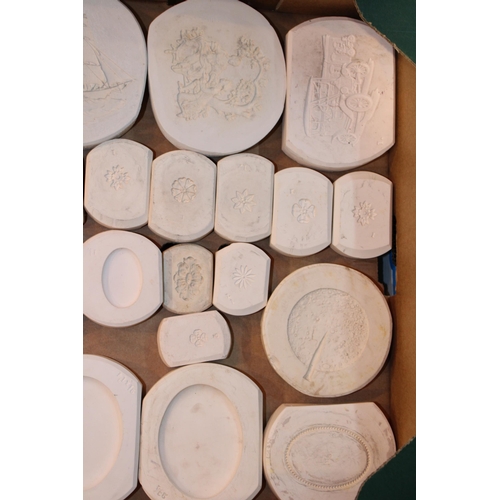 280 - A collection of Wedgwood and similar plaster relief moulds as used in the ceramics industry.  To inc... 