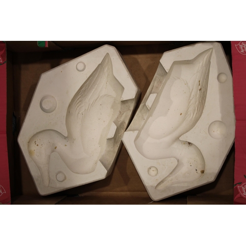 281 - A quantity of plaster pottery casting moulds for the ceramics industry to include vases, animals and... 