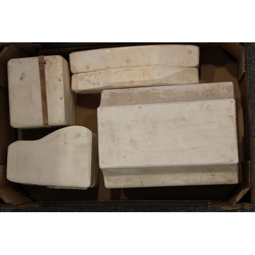 281 - A quantity of plaster pottery casting moulds for the ceramics industry to include vases, animals and... 