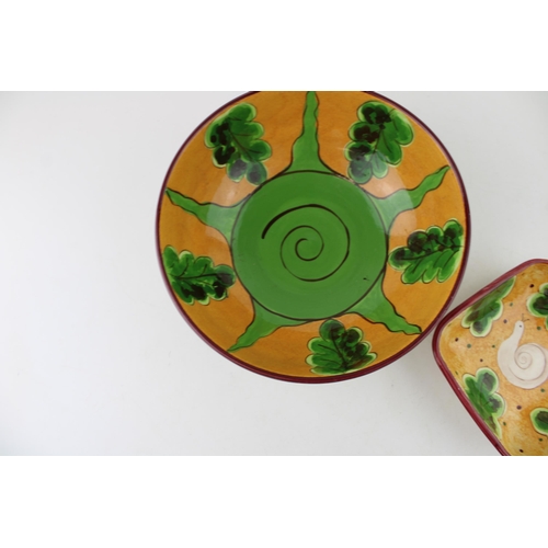 291 - Two ceramic works by F. Brookes (Ex Wedgwood Employee) 'The Glen Collection' to include a bowl and a... 