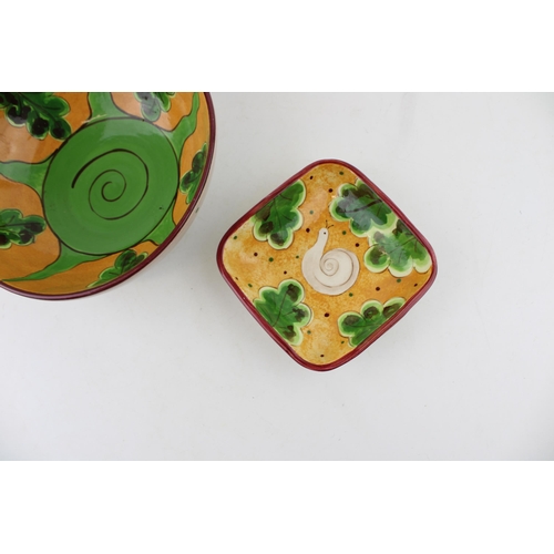 291 - Two ceramic works by F. Brookes (Ex Wedgwood Employee) 'The Glen Collection' to include a bowl and a... 