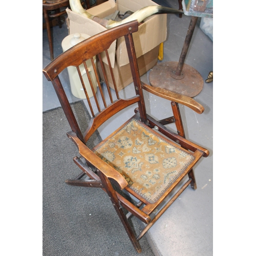 335 - An early c20th pine Stoke on Trent Pottery worker's pot bank stool with an Edwardian metamorphic fol... 