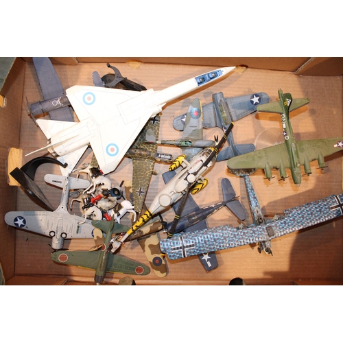 444 - A collection of Corgi die cast model aeroplanes and helicopters to include military aircraft and oth... 