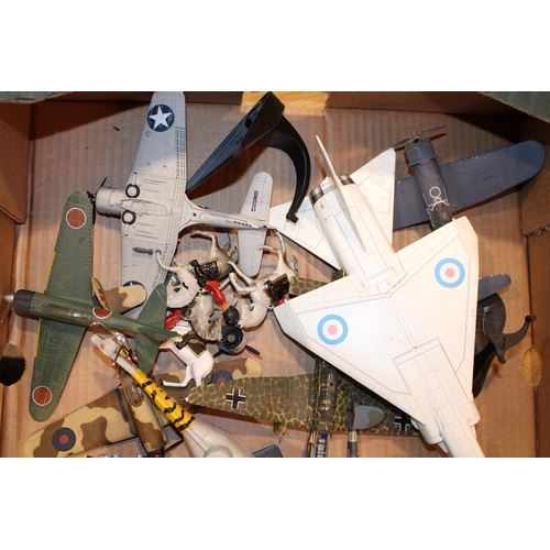 444 - A collection of Corgi die cast model aeroplanes and helicopters to include military aircraft and oth... 