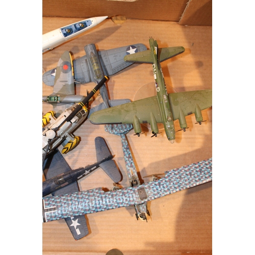 444 - A collection of Corgi die cast model aeroplanes and helicopters to include military aircraft and oth... 