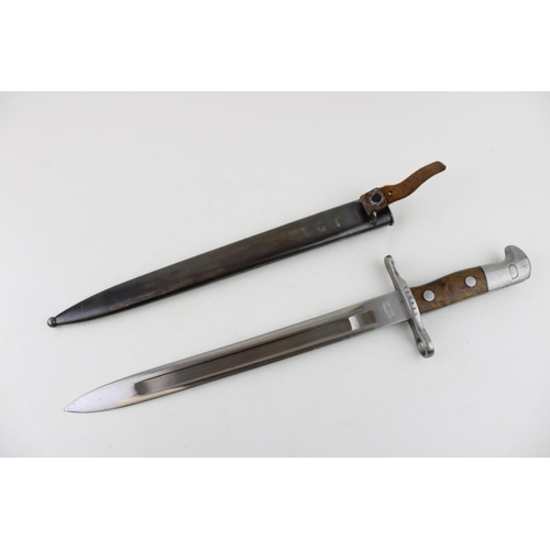 466 - A Swiss M1918 bayonet for the Mauser rifle with scabbard