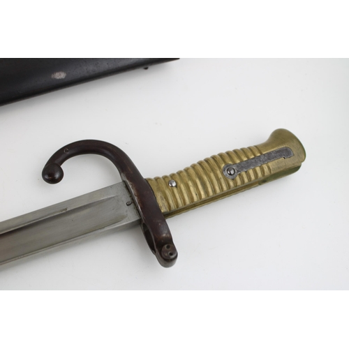 469 - c19th French Chassepot bayonet in scabbard