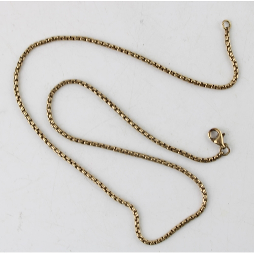 609 - A 9ct yellow gold necklace / chain. length 41cm. Weight 7.8g.