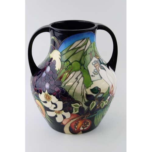 224 - Extra large Moorcroft Pottery limited edition two handled vase, 'The Stone Mas of Quissac', 2009 by ... 