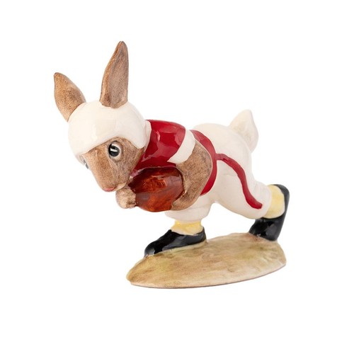 223 - Royal Doulton Bunnykins figure Touchdown DB100. Limited edition for Indiana University, signed by Mi... 