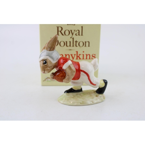 214 - Royal Doulton Bunnykins figure Touchdown DB96 in Ohio State University colours.