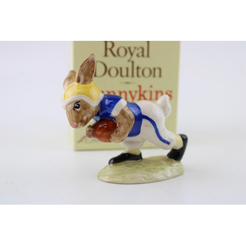 215 - Royal Doulton Bunnykins figure Touchdown DB97, University of Michigan colours.