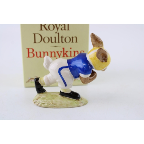 215 - Royal Doulton Bunnykins figure Touchdown DB97, University of Michigan colours.