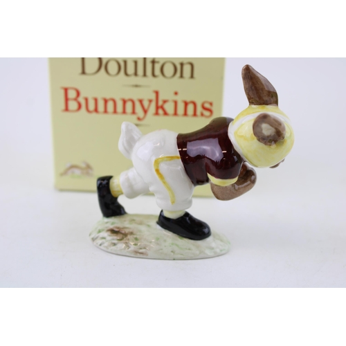 218 - Boxed Royal Doulton rare Bunnykins Touchdown DB29B, limited edition of 50 for Boston College.