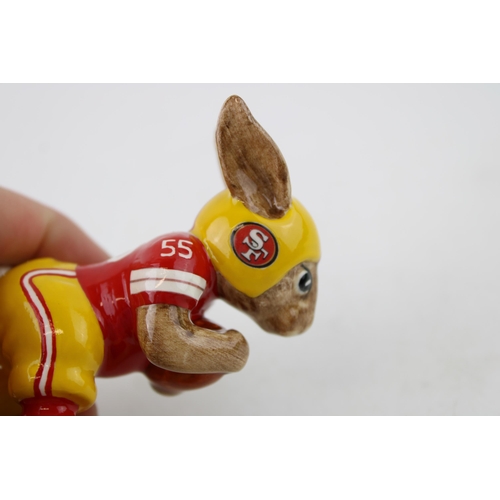 219 - Royal Doulton Prototype Touchdown Bunnykins, made in San Francisco 49ers colourway, with Royal Doult... 