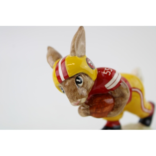 219 - Royal Doulton Prototype Touchdown Bunnykins, made in San Francisco 49ers colourway, with Royal Doult... 