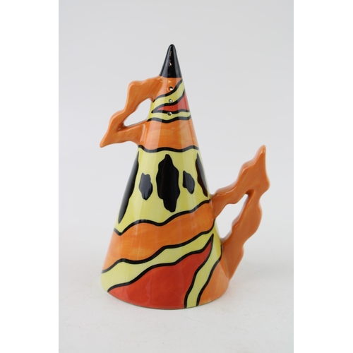 230 - Lorna Bailey sugar shaker in the 'Fire' pattern, limited edition, 14cm tall.