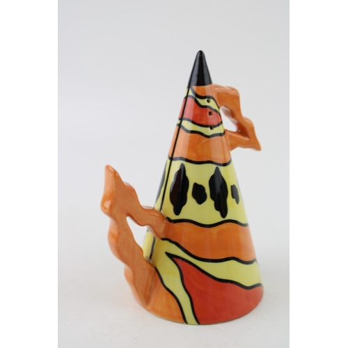 230 - Lorna Bailey sugar shaker in the 'Fire' pattern, limited edition, 14cm tall.